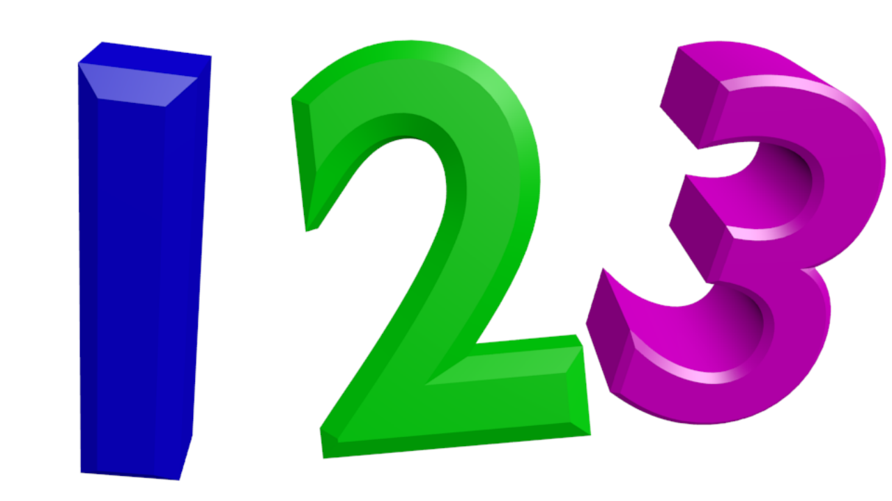 123 Nauka Dzieci Cyfry Liczby 