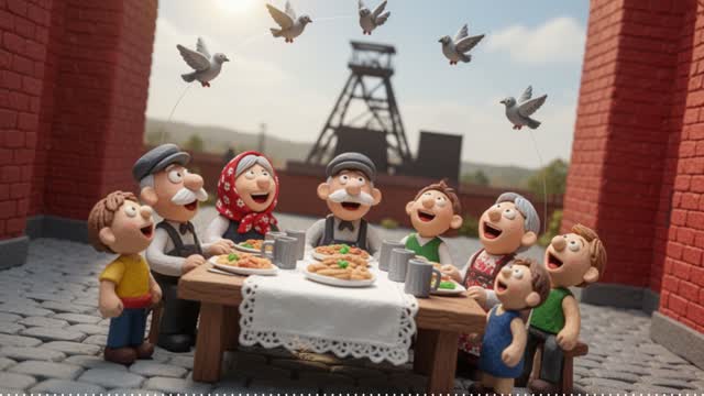 Gołębie nad familokiem